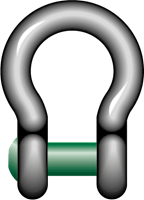 G-4169 Green Pin Bow Shackles Product Illustration G-4169 Green Pin Bow Shackles Product Illustration